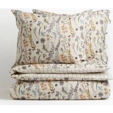 H&M Cotton Double King Set Duvet Cover Beige (230x220cm)