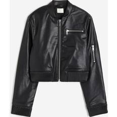 H&M Jackets H&M Coated Bomber Jacket - Black