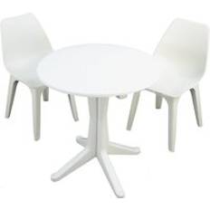 Europa Leisure Levante 2 Seater White with Eolo Chairs Bistro Set