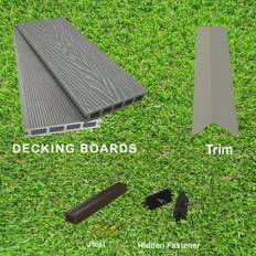 Dirty Pro Tools Grey 1 Square Meter Composite Decking Set Boards