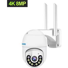 Surveillance Cameras Greenzech 8MP Pan/Tilt AI Humanoid Detection Auto Tracking Cloud Storage Waterproof WiFi IP Camera
