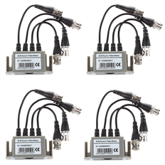 Surveillance Cameras Jojomino 4X 4-Channel Video Balun BNC UTP CAT5 Transmitter