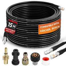 15M 50 Ft Drain Jetting Hose Compatible with Karcher and Bosch Pressure Washer Gun