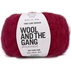 Wool And The Gang Hot Punk Pink Take Care Mohair Yarn 50g