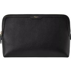 Solid Colours Cosmetic Bags Mulberry Small Classic Grain Leather Large Cosmetic Pouch - Black