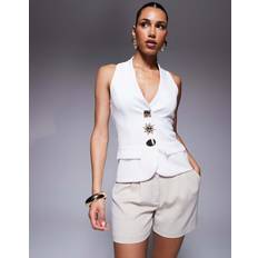 River Island Habitvest Med Knapper - Hvid