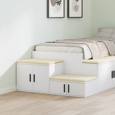 vidaXL Hvid 108 x 41 x 40 cm Bølgeplade Opbevaringsskab