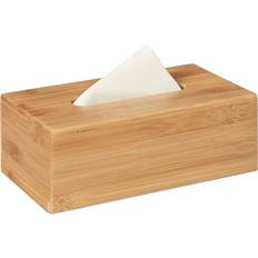 Tissue Box Covers Relaxdays Bamboo Tissue Box 7.5 x 24 x 12 cm