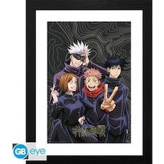 GB Eye Framed Art GB Eye Jujutsu Kaisen Framed Print Team Picture 30x40