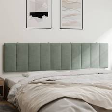 vidaXL Gavlpude 200 cm Velour Lysegrå Sengegavl