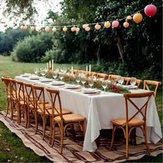 White Tablecloths Shein Elegant Party 1pc Tablecloth White