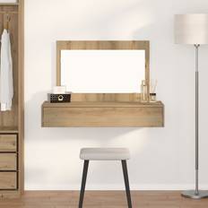Træ Toiletborde vidaXL Vægmonteret Makeupbord Artisan Eg 100 x 40 x 70 cm Toiletbord