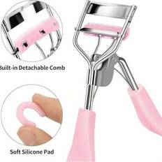 Shein Eyelash Curler With Silicone Pad - Pink