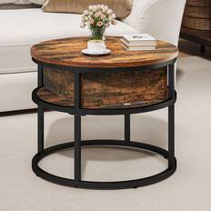 Rothwell Lift Top Wooden Deep Brown 62.5 cm H x 60 cm W x 60 cm D