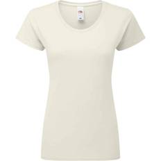 Fruit of the Loom Dam T-shirts Fruit of the Loom Iconic 195 T-Shirt - Natural