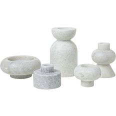 Tom Dixon Stone Stacking Candleholder White Fyrfadsstage