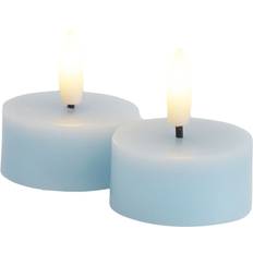 Blåa LED-ljus Sirius Sille Fyrfadslys 2 Stk Ø4,5 H2,2 cm Blue Skye LED-lys 2stk