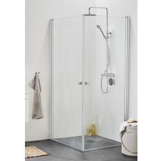 Duschhörna 80 x 80 Hafa Duschhörn Rain Corner 80 x 80 Klarglas Alu Profil