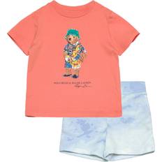 12-18M - Orange Övriga sets Ralph Lauren Polo Bear Jersey Tee Terry Short Set - Korall