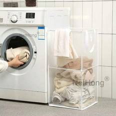 Bathroom Accessories Shein Collapsible Mesh Laundry Hamper Space-Saving Foldable Design