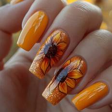 Shein Lång Kista Formad Press Nagelset - Multifärgad