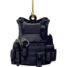 Akryl Juldekorationer Tomtop Jms Pendant Police Equipment Santa Christmas Hanging Christmas Tree Ornament