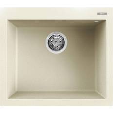 Lavelli di dimensioni standard Elleci Lavello Incasso 1 Vasca 57 x 50 Quadra 105 Granitek Bianco Antico LGQ10562