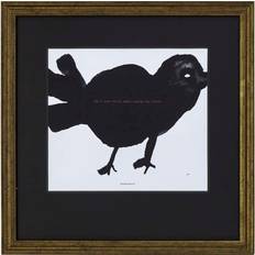 Billeder på tilbud House Doctor Bird Wall Art 40x40 cm Sort Billede