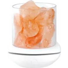 Saltstenslampa USB Aromaterapi Vit/Orange