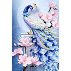 Blue Diamond Paintings Typecat Paint with Diamond Embroidery Blue Full Round Picture