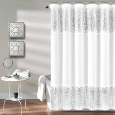 Bathroom Accessories Lush Decor 1 Shimmer Sequins Shower Curtain 70 x 72 in