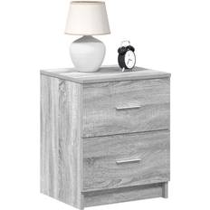 Grey - Oaks Bedside Tables vidaXL Cabinet with 2 Drawers 40 x 36 x 50 cm Bedside Table
