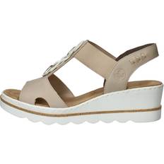Rieker 40 Sandaler med hæl Rieker 67498-00 - Beige