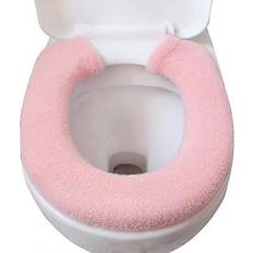 Pink Toilet Seats FitVille Universal Toilet Seat High Elasticity Removable Washable Pink