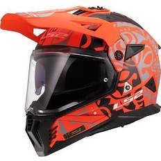 Motorcykelhjälmar på rea LS2 MX702 Pioneer II Adventurehjälm - Orange