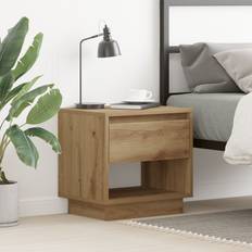 vidaXL Artisan Ek 45 x 34 x 46 cm Konstruerat Trä Sängbord