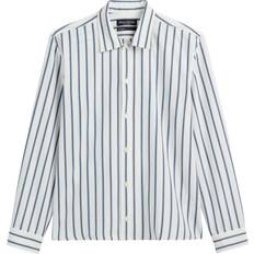 Marc O'Polo Skjortor Marc O'Polo O’Polo Camp Collar Long Sleeve Round Hem Dam Långärmade Blusar - Multi/Storm