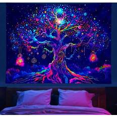 Shein Glow In The Dark Life Tree Tapestry 1pc Wall Decor