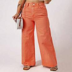 Shein Plus Size Women Street Outdoor Fashion Wide Leg Pants
