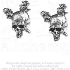 Metallica Damage Inc Skull Earrings - Silver