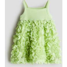 H&M Kjoler H&M Kjole I Jersey Med Blomsterapplikation - Grøn