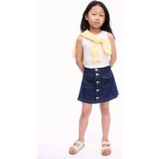 H&M Girls Blue Cotton Denim Skort - Blue