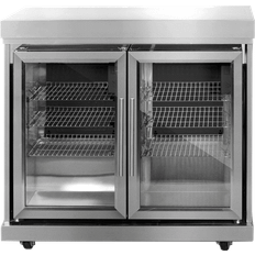 Rostfritt stål Kylskåp MyOutdoorKitchen Modul Kylskåp Med Dubbeldörrar Rostfritt stål