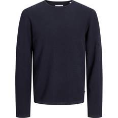 Naturfarvet Sweatere Jack & Jones JJEGEORGE Knit Crew Neck Strik Navy Blazer
