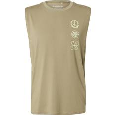 Beige - Men Tank Tops Quiksilver Muscle Tank for Men
