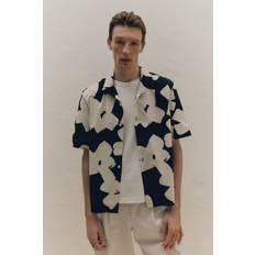 M Shirts H&M Regular Fit Cotton Resort Shirt - Black