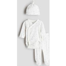 3-6M Other Sets H&M 3-Piece Cotton Jersey Set - White