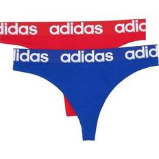 Adidas Knickers adidas Womens Thong 2 Pack Large - Red/Blue