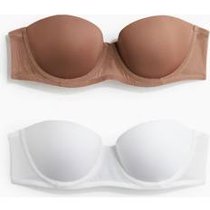 H&M Guld Underkläder H&M Vadderad Balconette Bh 2-pack - Mikrofiber