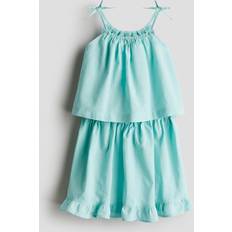 Turkosa Övriga sets H&M Turkos 2-Delat Set I Linmix - Turkos